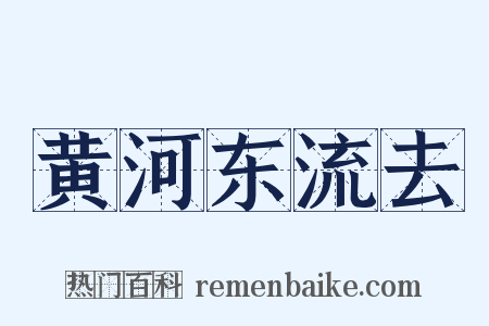 黄河东流去是什么意思的图片